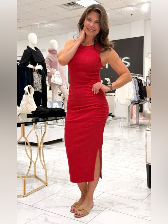 Michael Stars Dresses & Skirts - Michael Stars Anthropologie Bright Red Tie-Front Maxi Dress